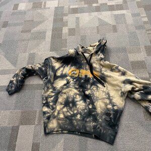 Off-White grey black tie dye hoodie